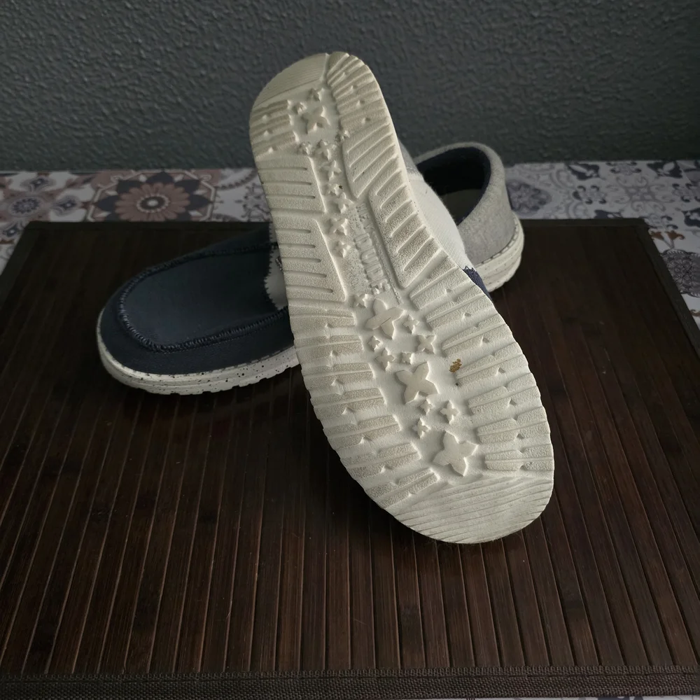 Women's Heydude Casual Navy White and Gray Shoes - Picture 4 of 4